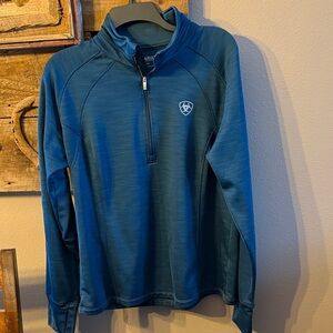 Ariat Teal Quarter-Zip Pullover